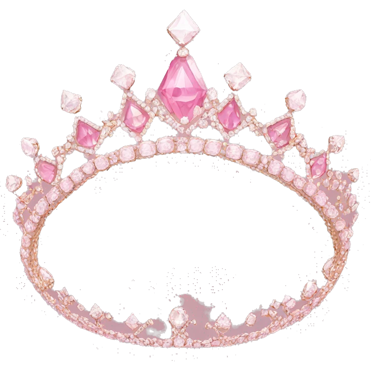 Pink diamond tiara emoji