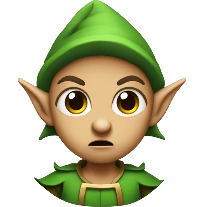Angry little elf emoji