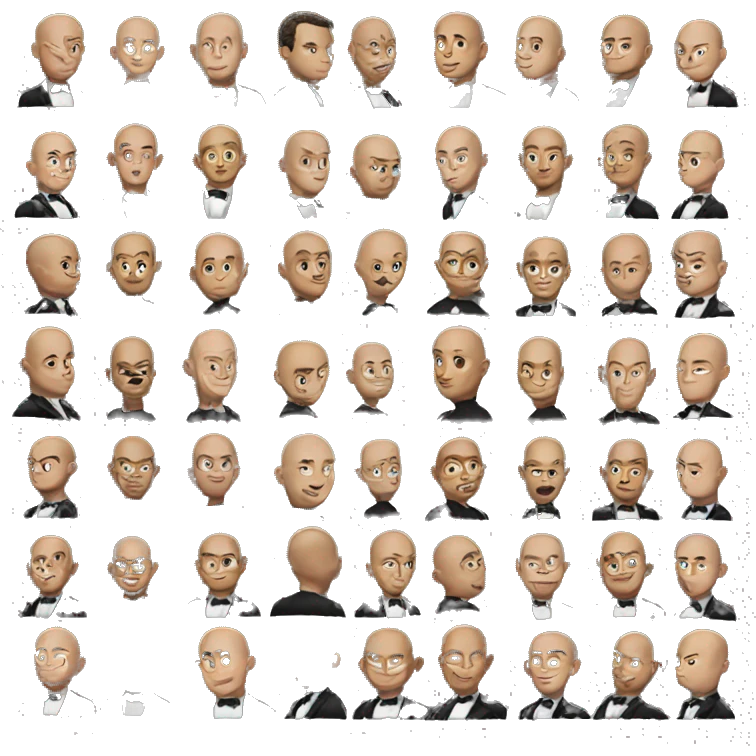 bald james bond emoji