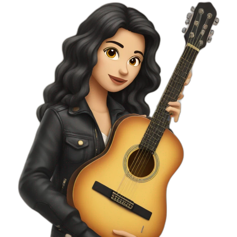 Victoria de angelis with guitare  emoji