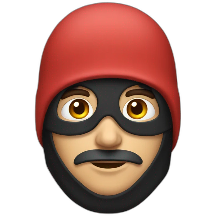 guy with balaclava emoji