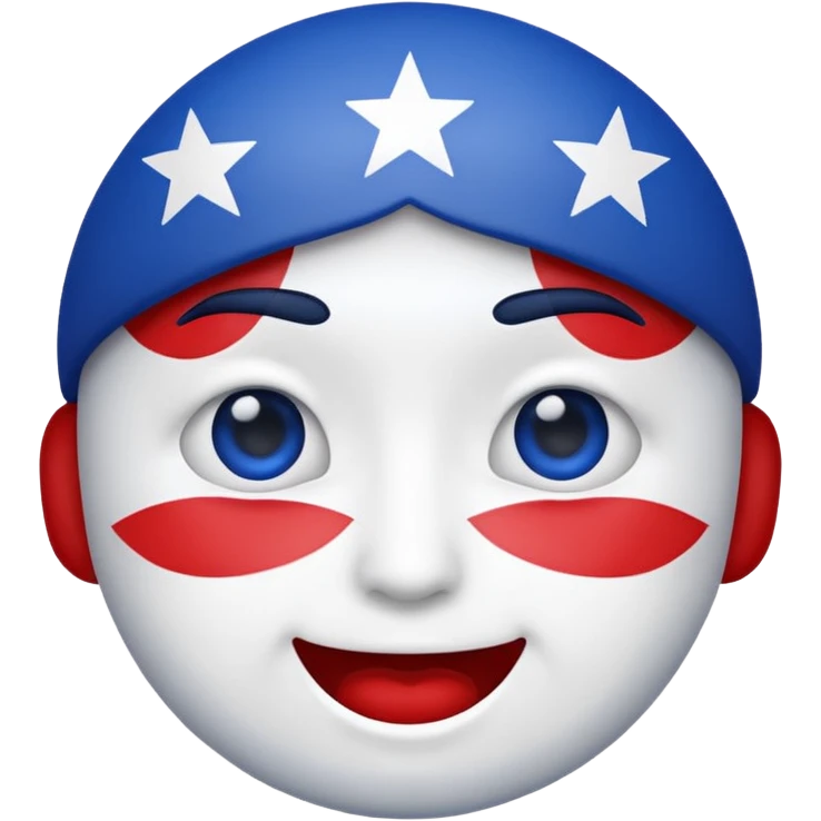 Cool emoji face painted with 🇺🇸USA  emoji