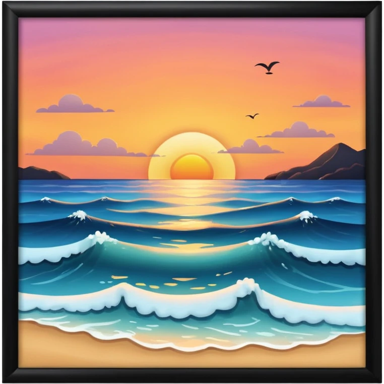 sea whit sunset emoji
