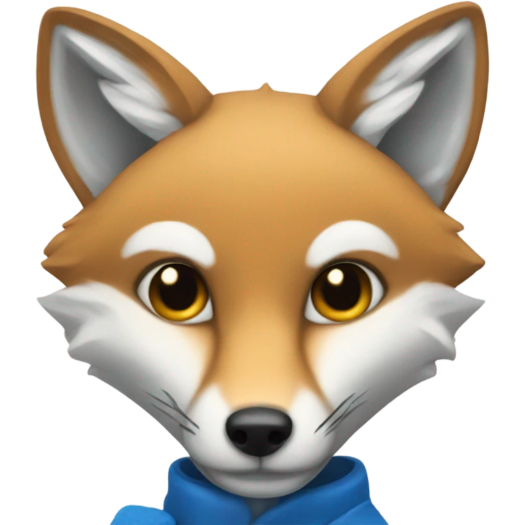 Blue fox emoji