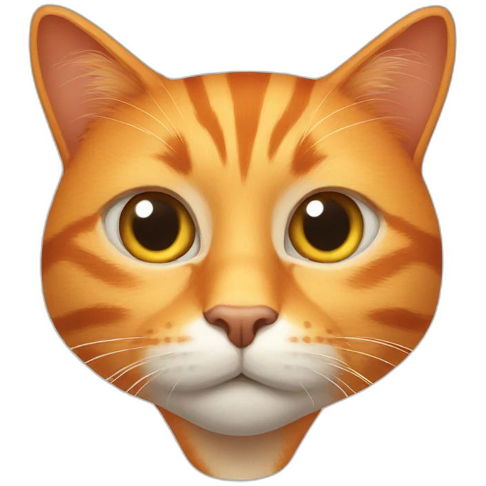 orange cat with narrow face emoji