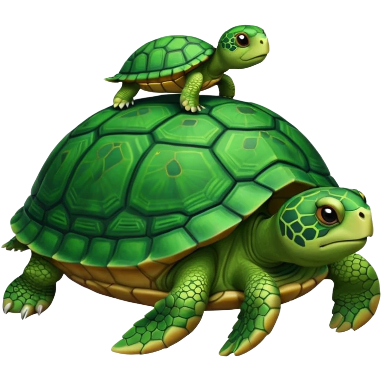 Turtle on turtle emoji