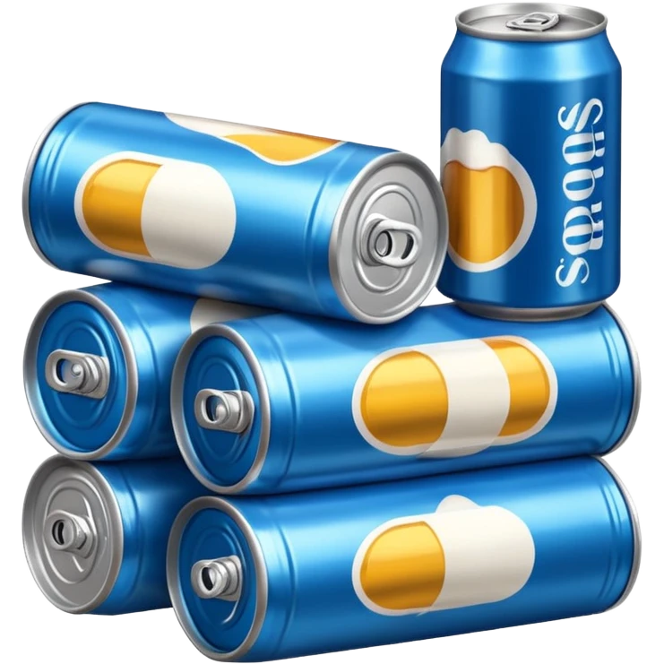 stack of many beer cans emoji