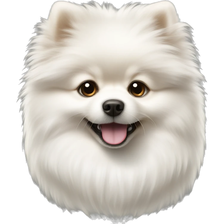 Fluffy white Pomeranian puppy emoji