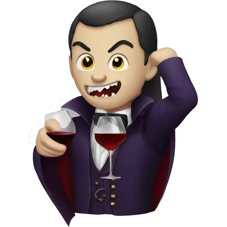 vampire drinking wine emoji