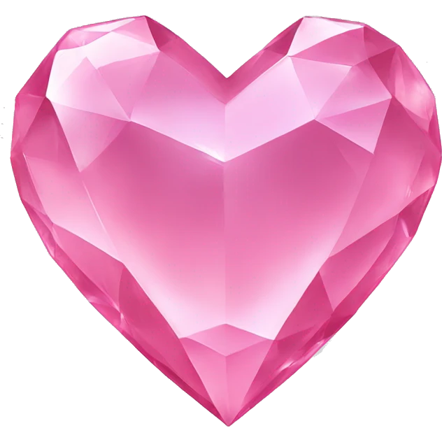 Pink crystal heart emoji