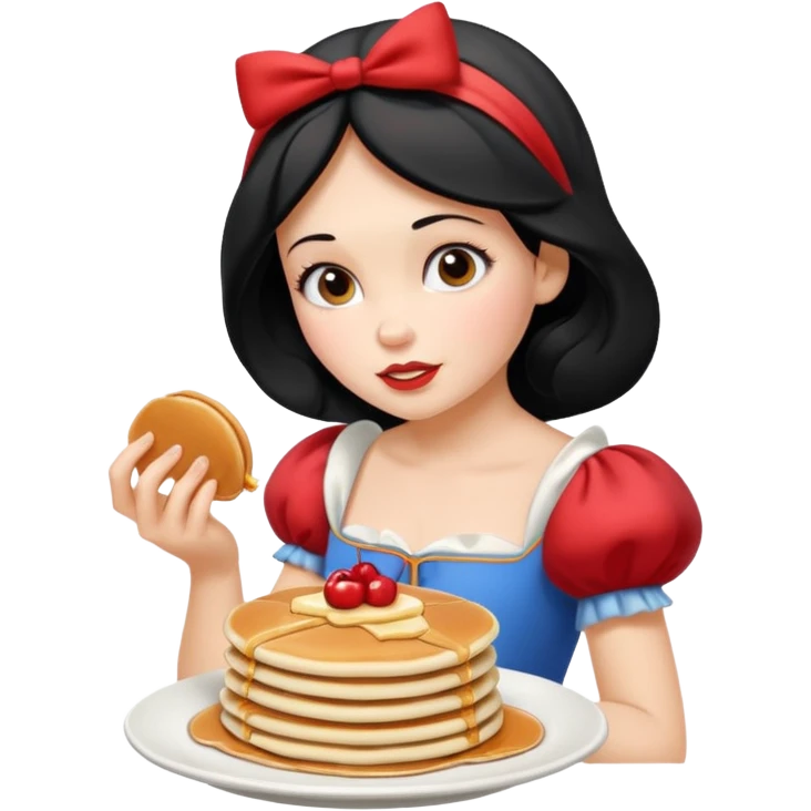 SnowWhite seal eating pancakes emoji