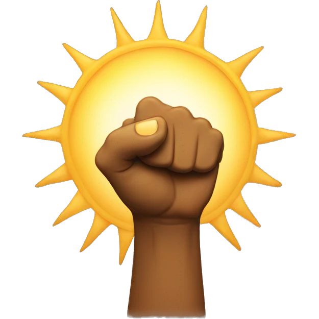 a sun doing fist bump emoji