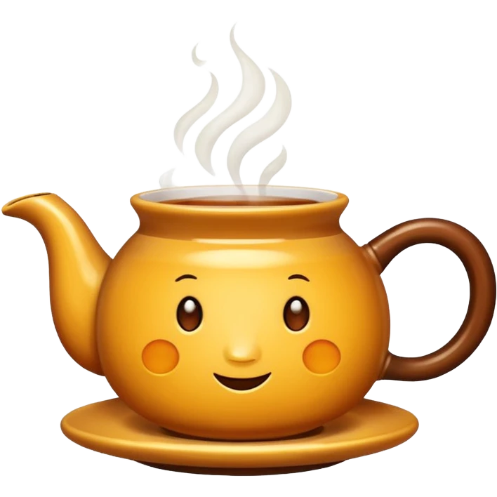 hot tea in a cup no face emoji