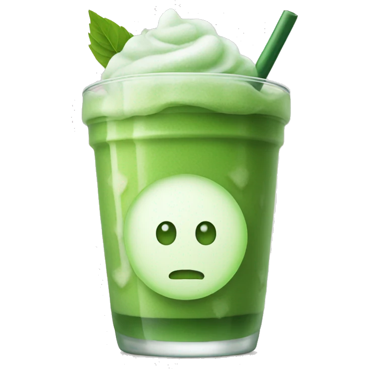 Iced matcha emoji