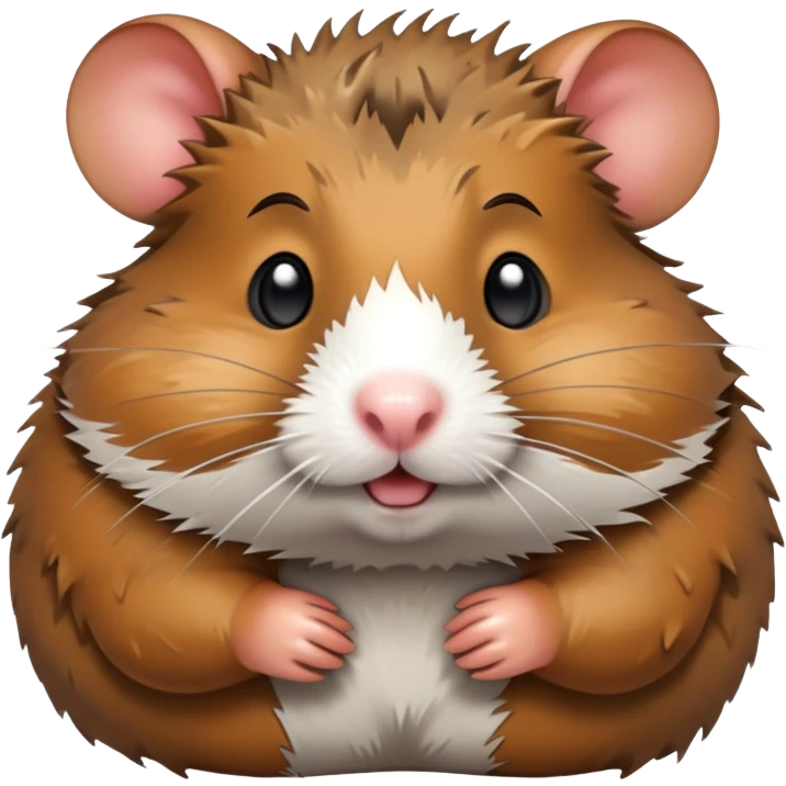 muddy hamster, messy fur, dirty emoji