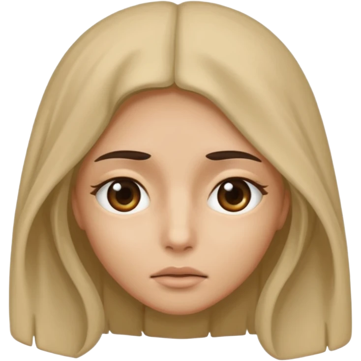 face with hair covering both eyes, neutral expression emoji