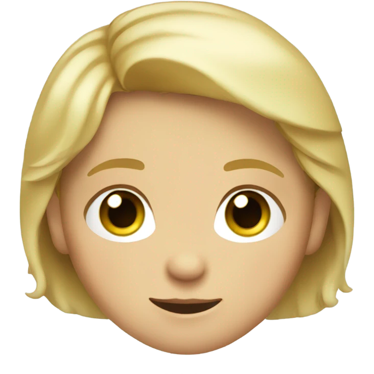 a kid with round face and freckles and green eyes and small mouth and blonde hair emoji
