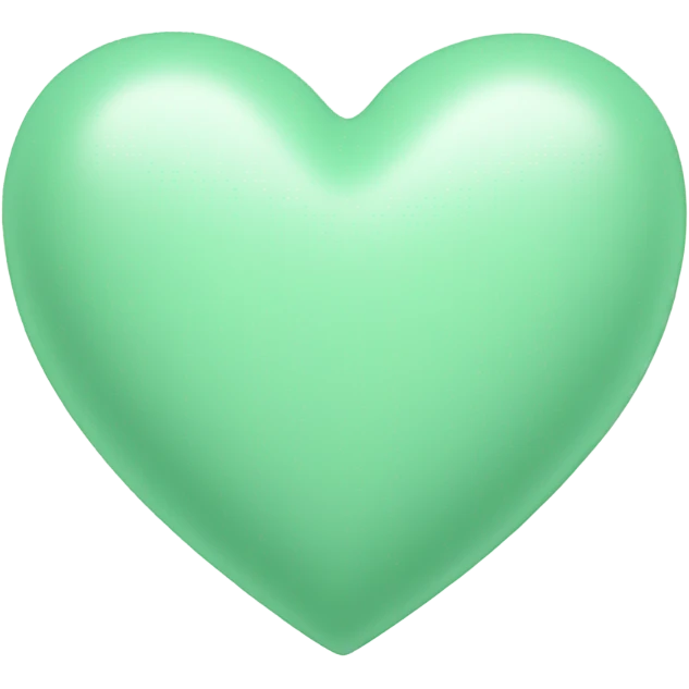 Pastel green heart emoji