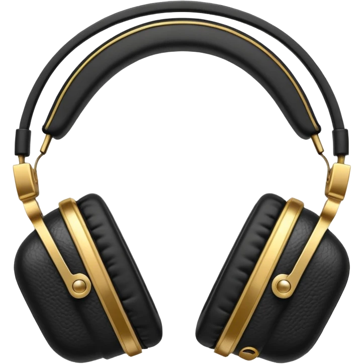 Icon of headphones with square ear pads in the Marshall style. emoji