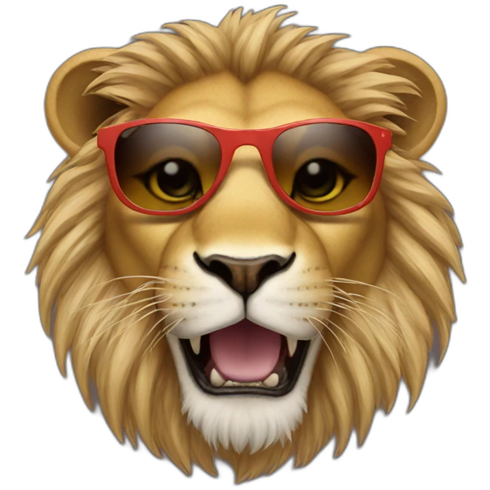lion with sunglasses emoji