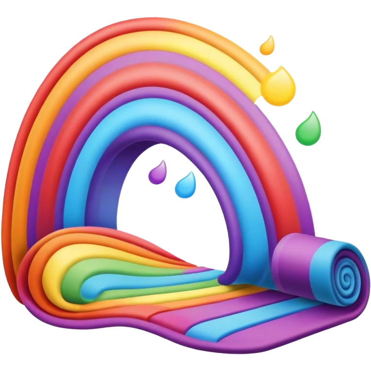 Rainbow riding a carpet emoji