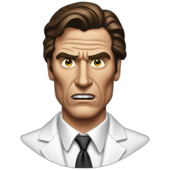 Patrick Bateman angry emoji