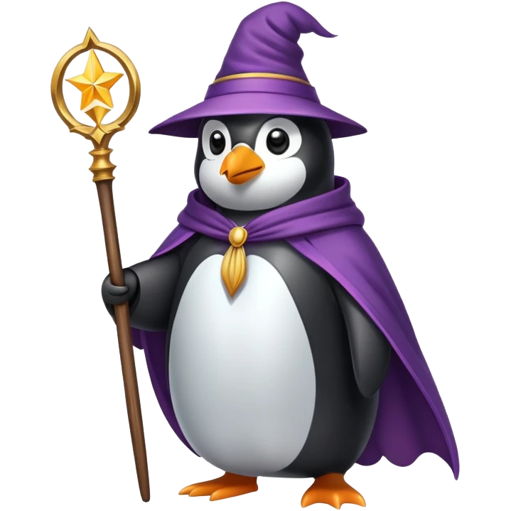 Penguin Wizard emoji