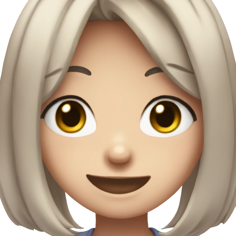 cute anime girl blushing emoji