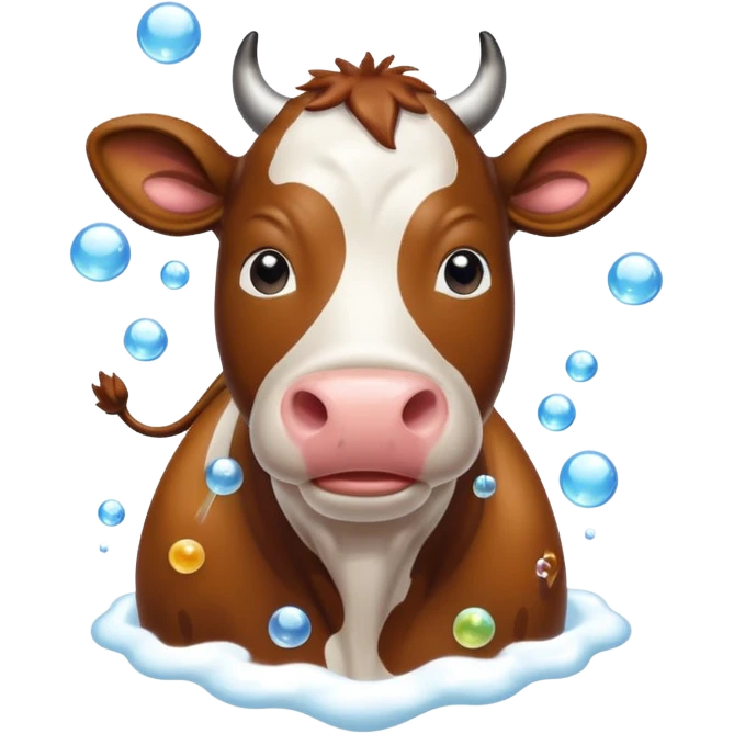 Cow in shower emoji