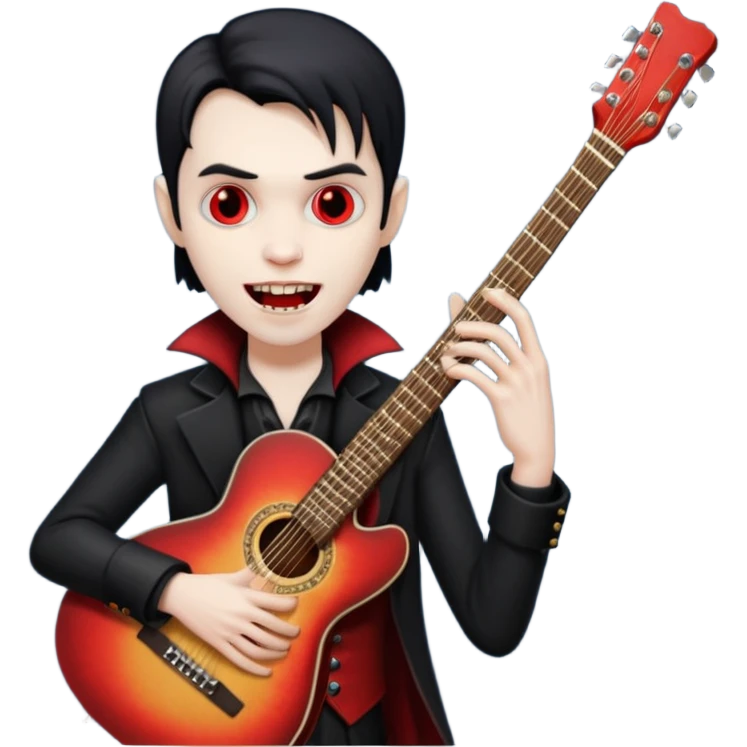 vampire holding a guitar emoji