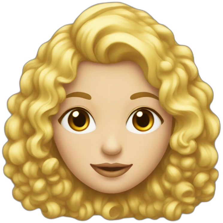Une jeune fille aux cheveux bouclés blond vénitien emoji