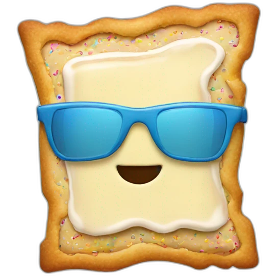 pop tart with frosting wearing sunglasses emoji