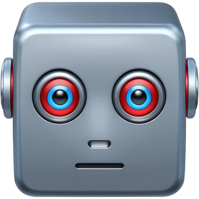 red cube robot character face emoji