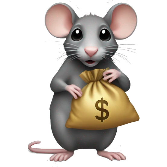 rat with money bag emoji