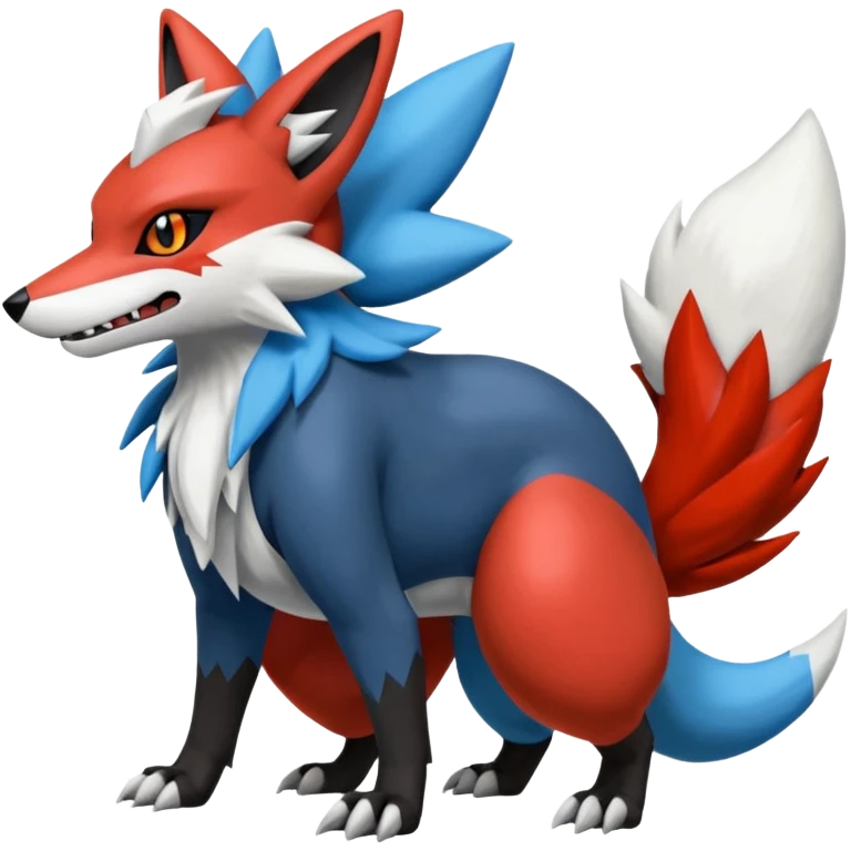 Lucario-Zoroark-Zangoose-Zeraora-Fakémon-hybrid-creature (full body)  emoji