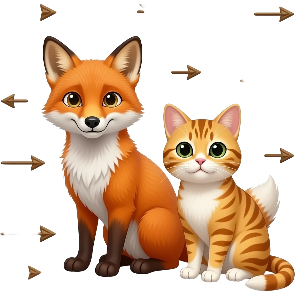 Как и в прошлый лиса предыдущем сказка о лисе варианте, но с помощью этих букв большиииим большиииим количеством указателей у лисы и кошки emoji