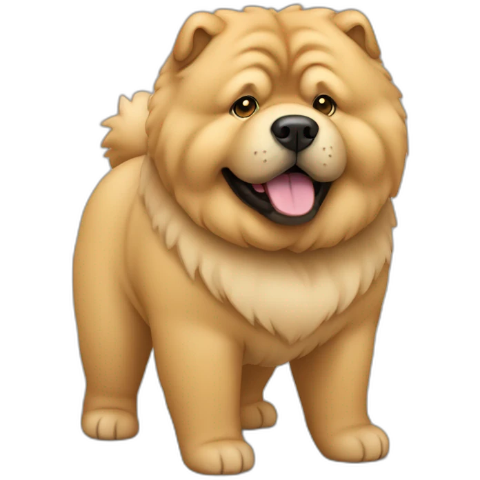 Beige chow-chow emoji