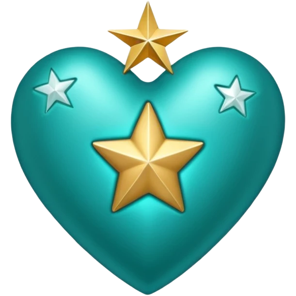 Teal heart with a star and 'you rock'  emoji