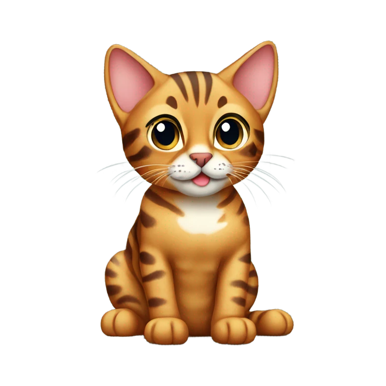 bengal cat sitting  emoji