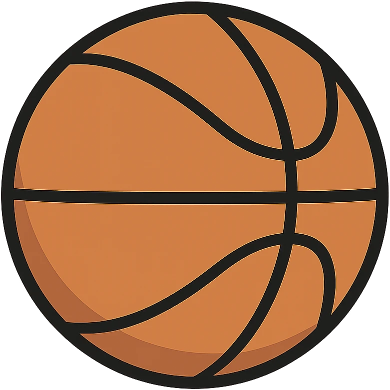 flat toon style basketball emoji