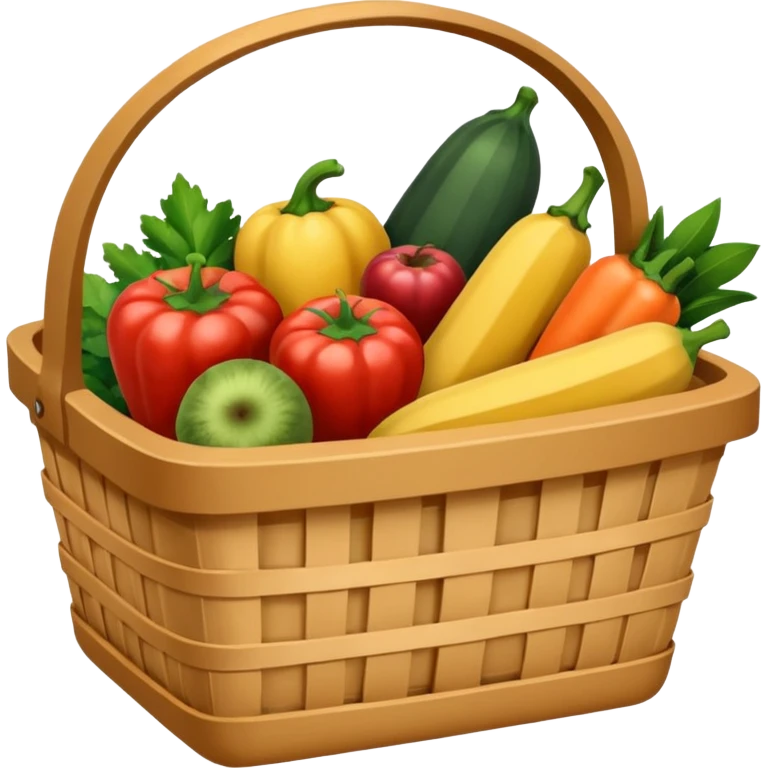generate an image for grocery products basket excluding vegetables, fruits & dairy products emoji