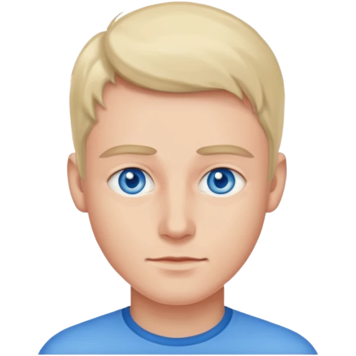 male portrait with blue eyes emoji