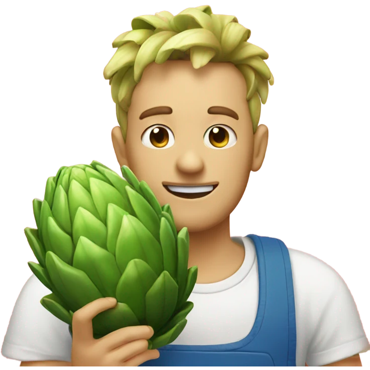 Artichoke eating watermelon  emoji