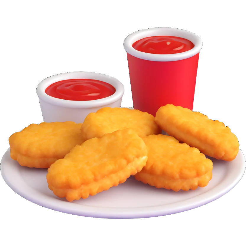 Chicken McNuggets with dipping sauce emoji