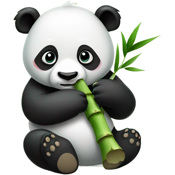 Panda eating emoji