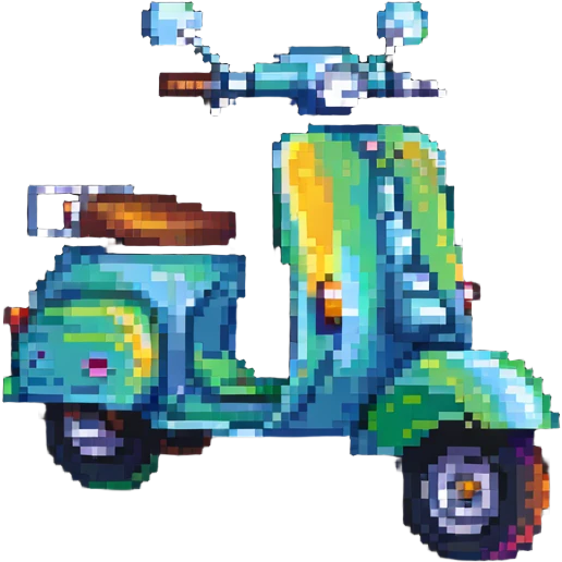 colorful scooter, transportation emoji