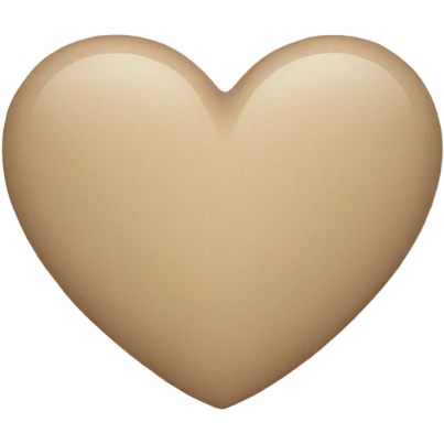 beige heart emoji