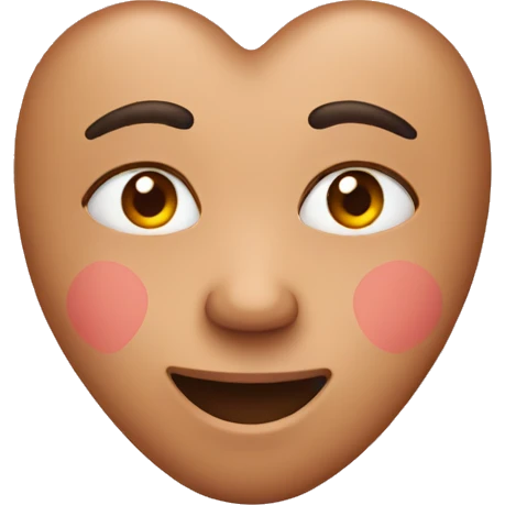 Heart on face emoji