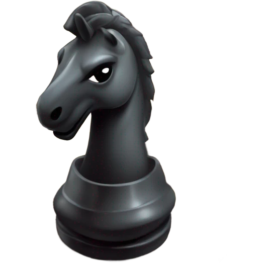 Chess knight in the middle of a chess board  emoji