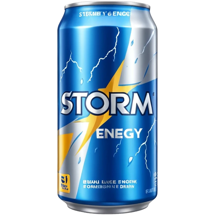 A soda named storm energy drink and by hraj a storm brand emoji